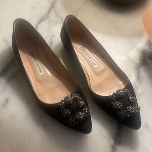 Manila blahnik flats black great condition wore a few times size 39